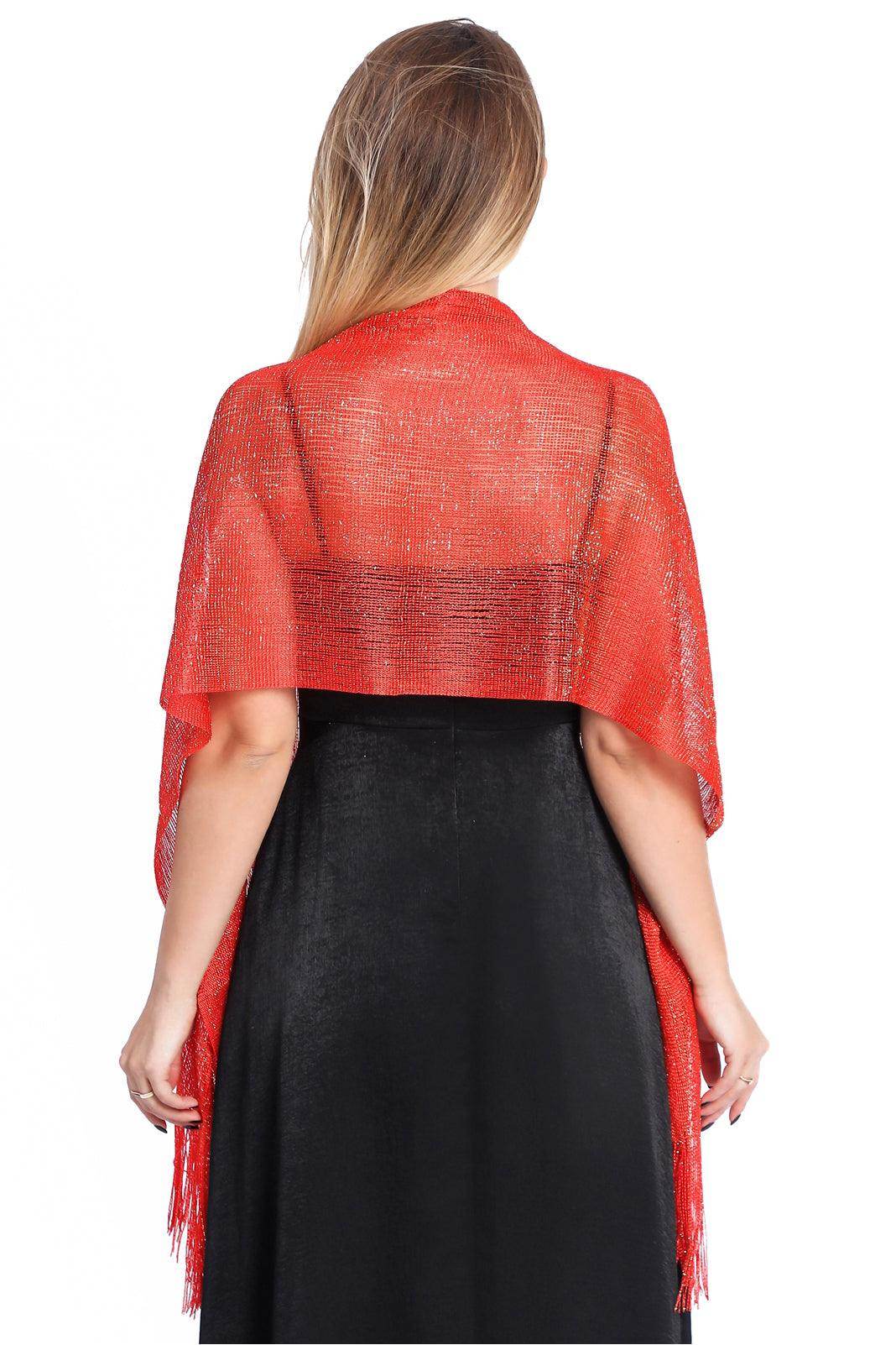 Polyester Shawl with Tassels CJ0102 - COCOMELODY